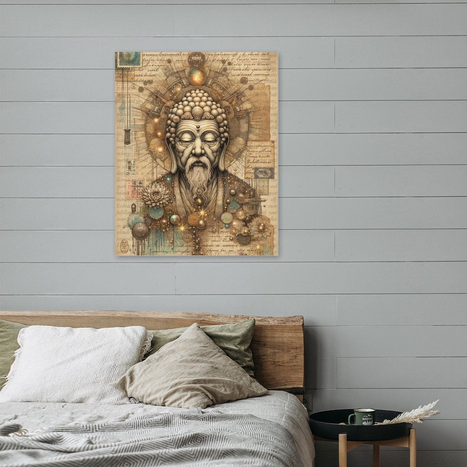 Whispers of Stillness - Buddha Painting Canvas by Teo Teglia Art