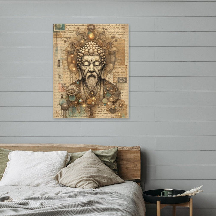 Whispers of Stillness - Buddha Painting Canvas by Teo Teglia Art