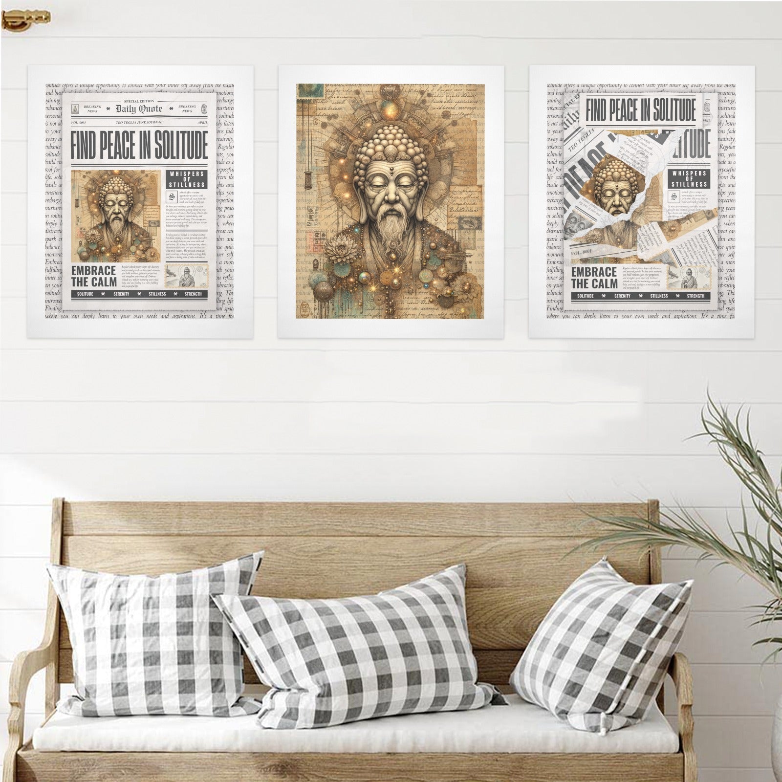 Whispers of Stillness - Gallery Art Print Set of 3 by Teo Teglia Art