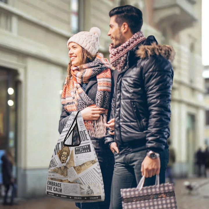 Whispers of Stillness - Reusable Tote Bag by Teo Teglia Art