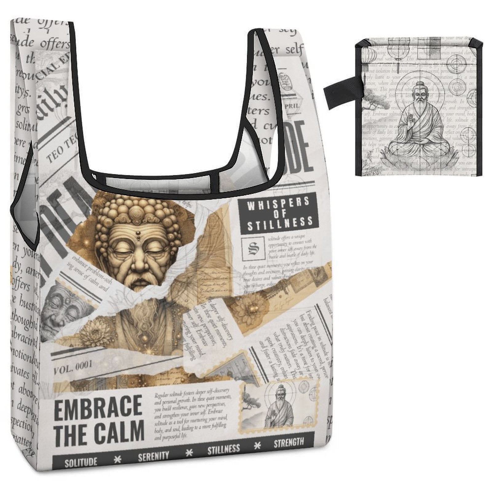 Whispers of Stillness - Reusable Tote Bag by Teo Teglia Art