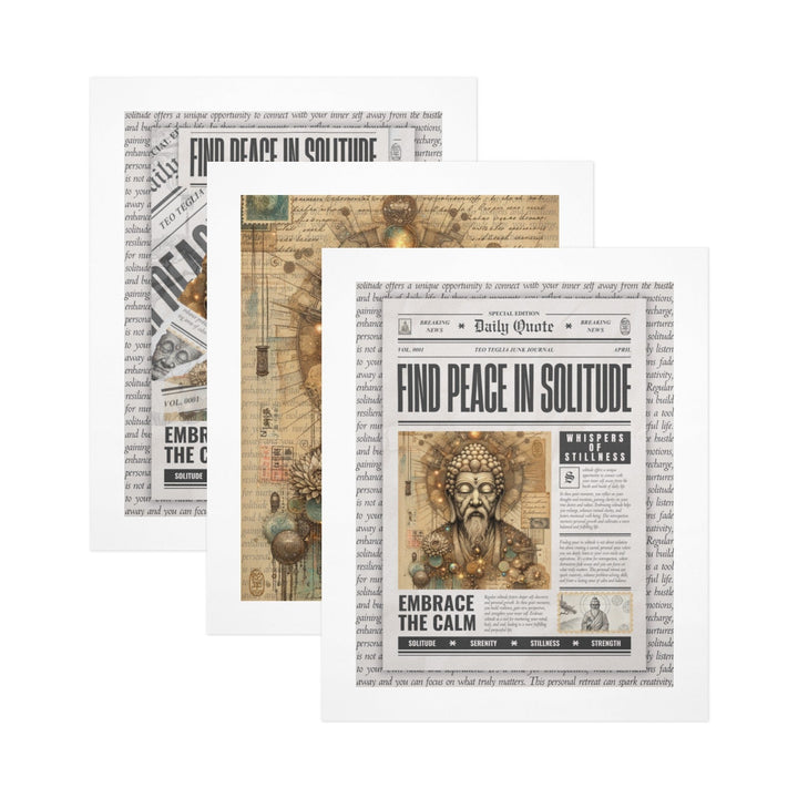 Whispers of Stillness - Triptych Print Set of 3 by Teo Teglia Art