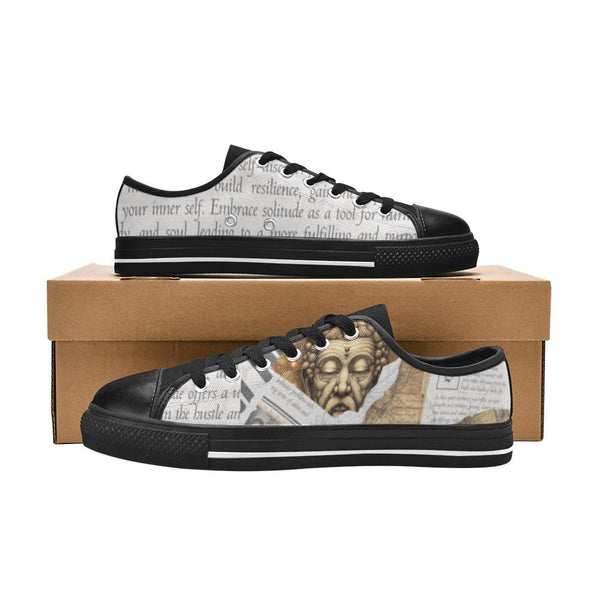 Whispers of Stillness – Women's Classic Canvas Buddha Shoes – Footwear by Teo Teglia Art